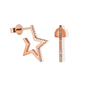 By Barnett Diamond Half-Star Earrings