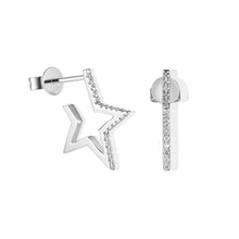 Load image into Gallery viewer, By Barnett Diamond Half-Star Earrings