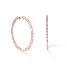 Load image into Gallery viewer, By Barnett Diamond Halo Hoop Earrings