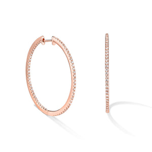 By Barnett Diamond Halo Hoop Earrings