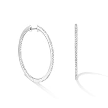 Load image into Gallery viewer, By Barnett Diamond Halo Hoop Earrings