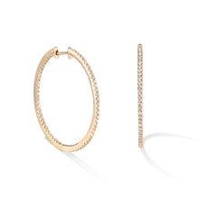 Load image into Gallery viewer, By Barnett Diamond Halo Hoop Earrings