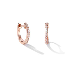 By Barnett Brilliant Whispers Diamond Huggie Earrings