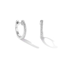 Load image into Gallery viewer, By Barnett Brilliant Whispers Diamond Huggie Earrings