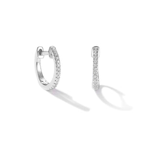 By Barnett Brilliant Whispers Diamond Huggie Earrings