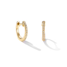 Load image into Gallery viewer, By Barnett Brilliant Whispers Diamond Huggie Earrings