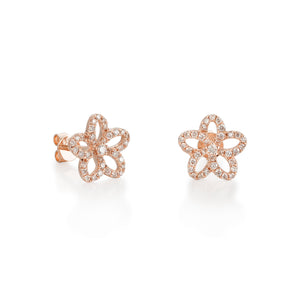 By Barnett Blossoming Flower Diamond Earrings