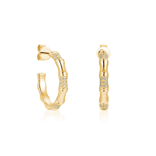 By Barnett Gleaming Hoopla Diamond Earrings