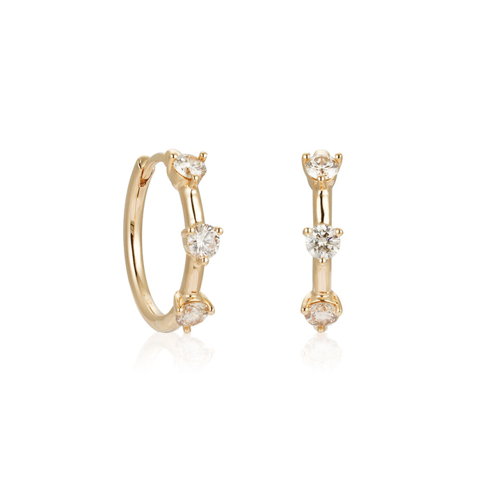 By Barnett Trio Diamond Earrings