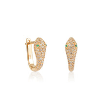 Load image into Gallery viewer, By Barnett Diamond Serpent Earrings