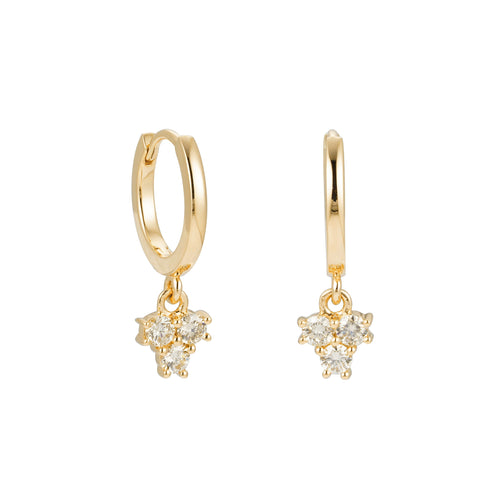 By Barnett Shimmering Trio Diamond Earrings