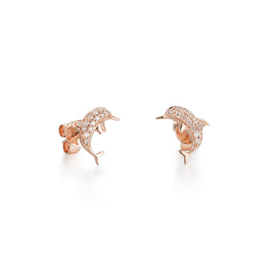 By Barnett Diamond Dolphin Earrings