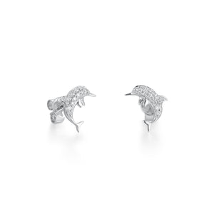 By Barnett Diamond Dolphin Earrings