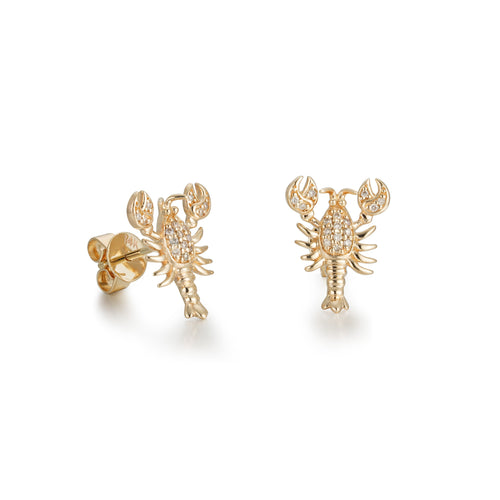 By Barnett Diamond Lobster Stud Earrings