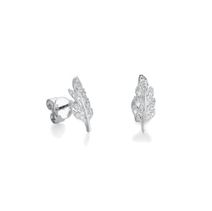 By Barnett Leafy Diamond Earrings