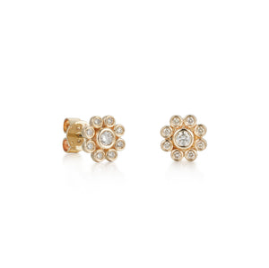 By Barnett Meadow Blooms Diamond Stud Earrings