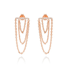 Load image into Gallery viewer, By Barnett Golden Cascade Diamond Earrings