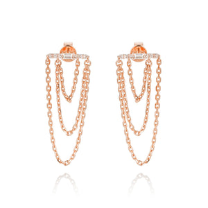 By Barnett Golden Cascade Diamond Earrings