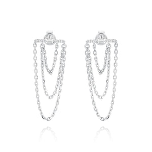 By Barnett Golden Cascade Diamond Earrings