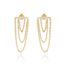 Load image into Gallery viewer, By Barnett Golden Cascade Diamond Earrings