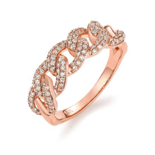 Load image into Gallery viewer, By Barnett Diamond Curved Cuban Link Ring