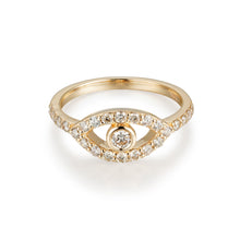 Load image into Gallery viewer, By Barnett 10 Pointer Evil Eye Diamond Solitaire Ring