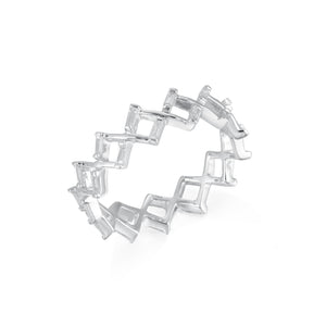 By Barnett Zig Zag Baguette Diamond Ring