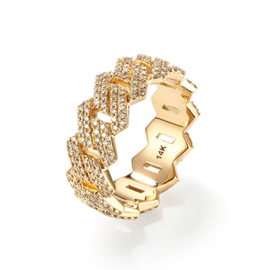 By Barnett Miami Cuban Link Diamond Eternity Ring