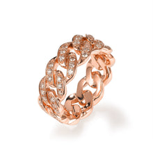 Load image into Gallery viewer, By Barnett Iced Out Diamond Cuban Link Ring