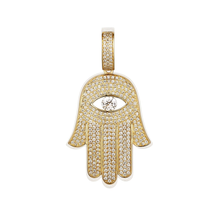 By Barnett Enlightened Humsa Diamond Pendant