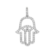 Load image into Gallery viewer, By Barnett Halo Humsa Diamond Pendant