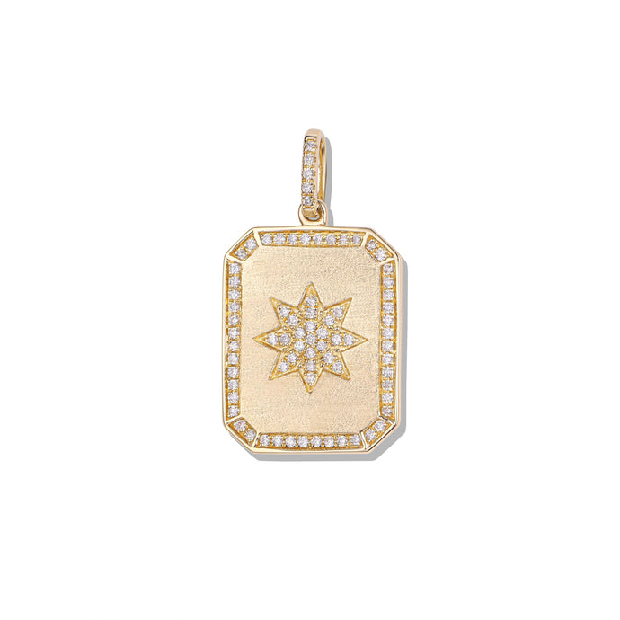 By Barnett Starlit Dog Tag Diamond Pendant