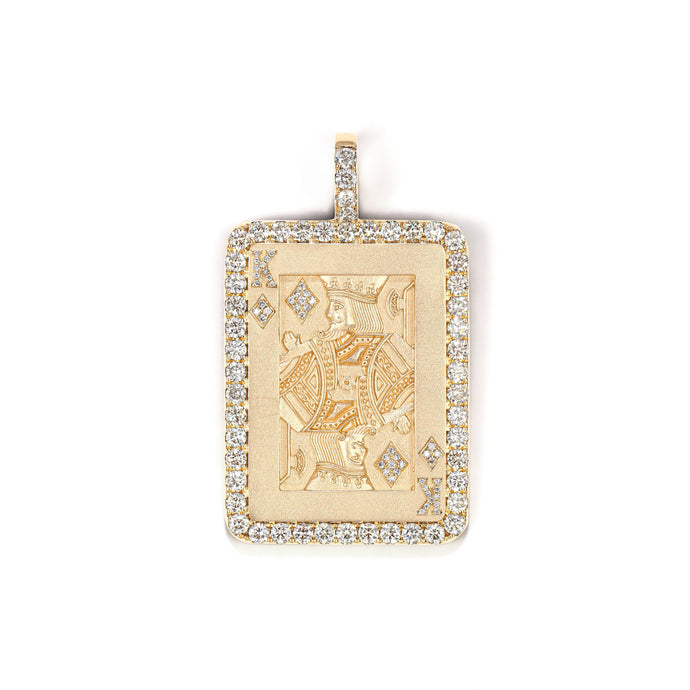 By Barnett King of Diamonds Card Pendant