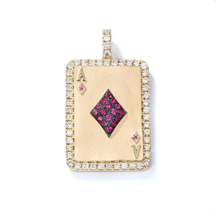 By Barnett Ace of Bling Card Pendant