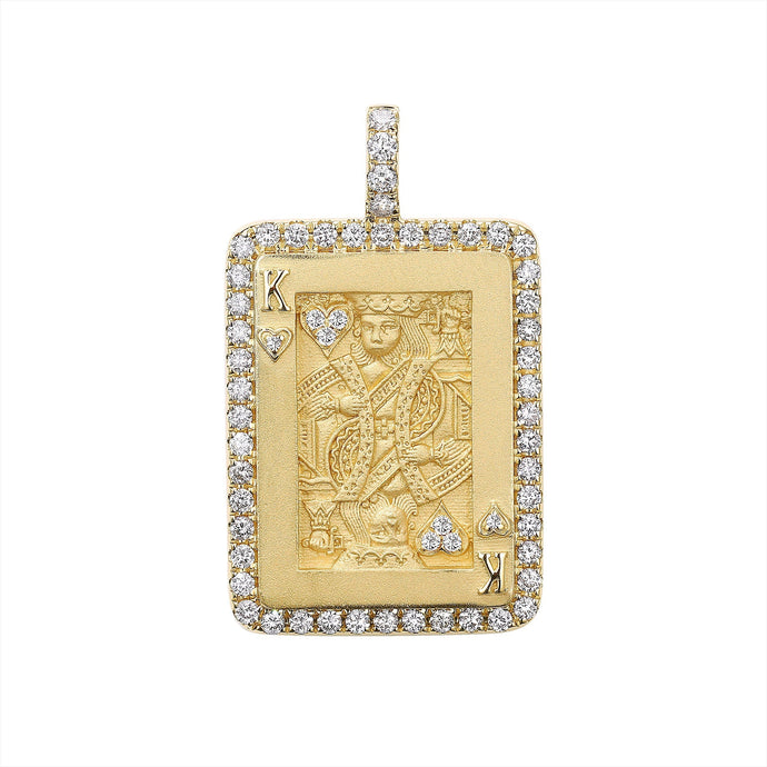 By Barnett King of Hearts Card Pendant