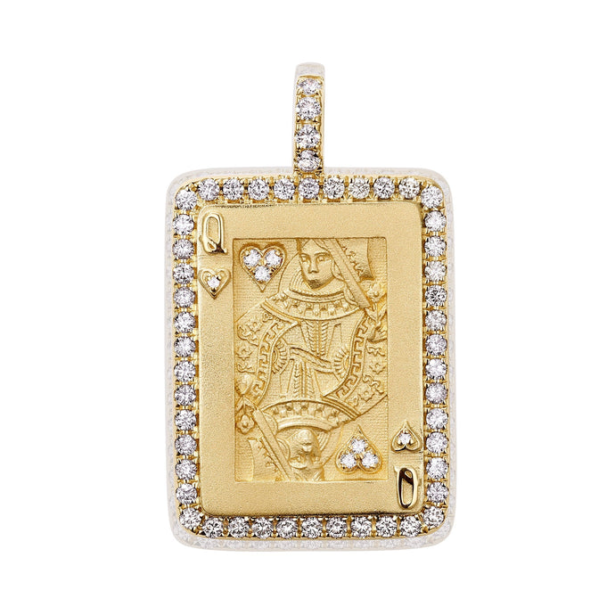 By Barnett Queen of Hearts Card Pendant