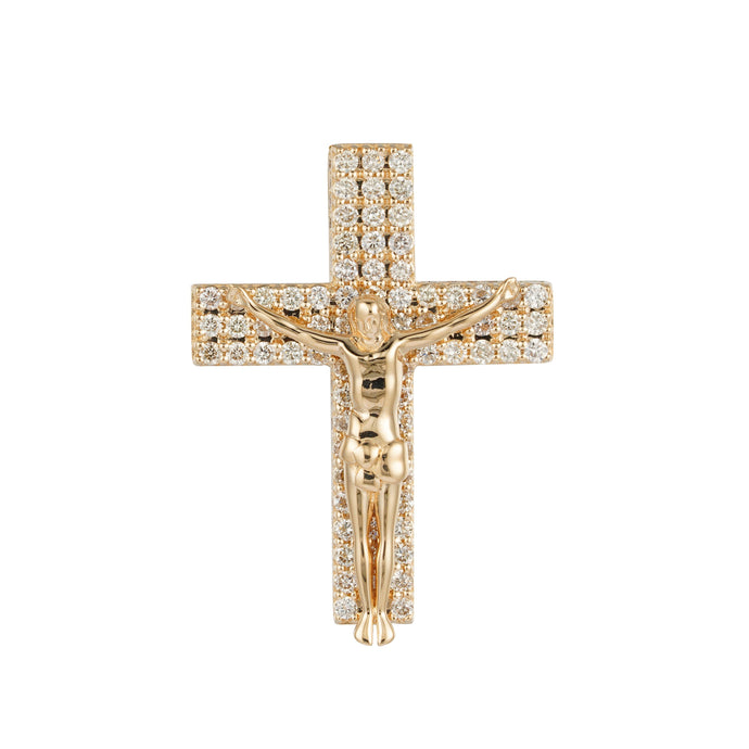 By Barnett Diamond Crucifix Cross Pendant