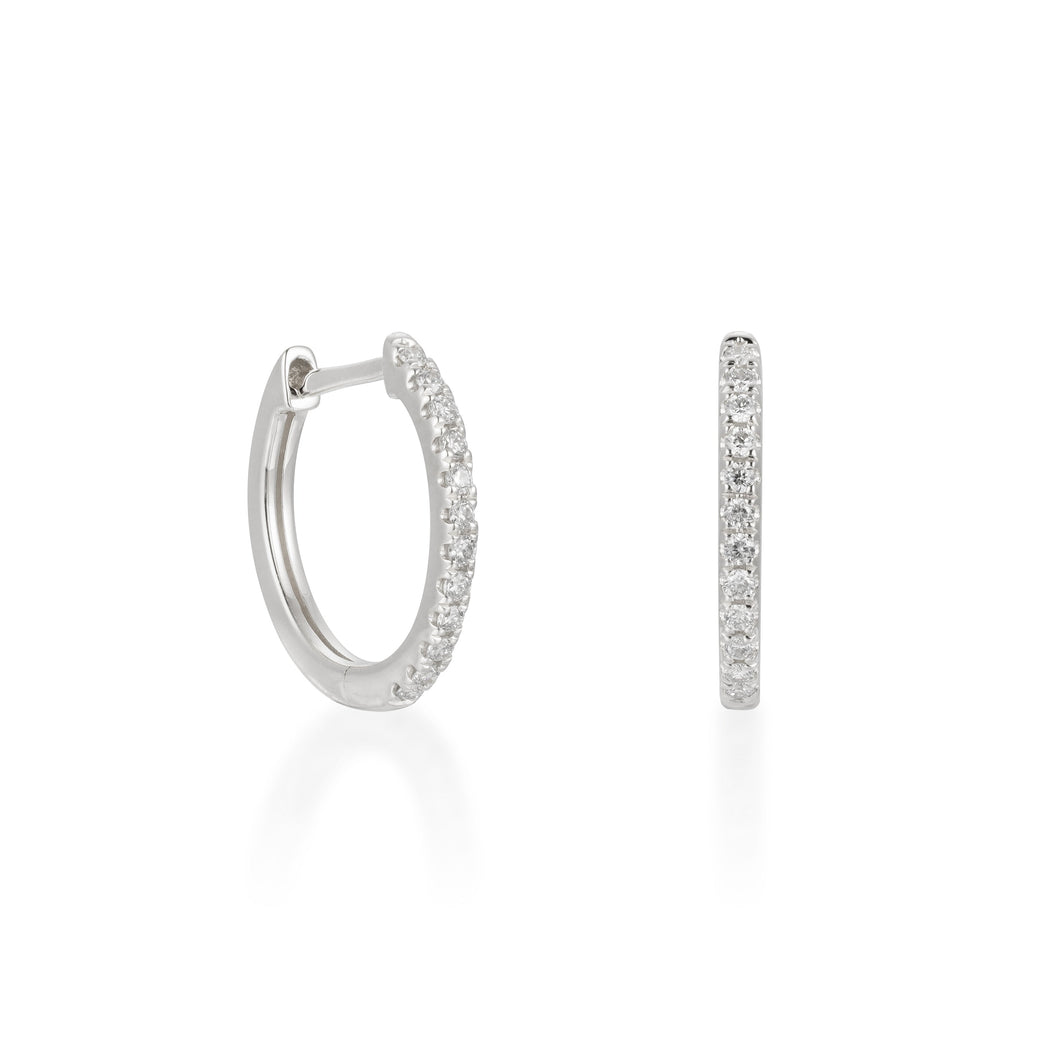 By Barnett 0.18 Carat Diamond Huggie Earrings