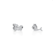 Load image into Gallery viewer, By Barnett Diamond Whale Stud Earrings