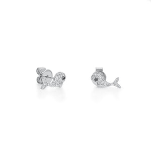 By Barnett Diamond Whale Stud Earrings