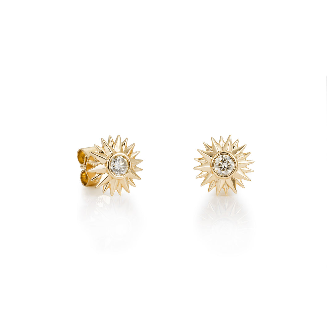 By Barnett Sunshine Diamond Stud Earrings