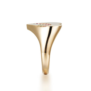 By Barnett Rainbow Heart Signet Ring