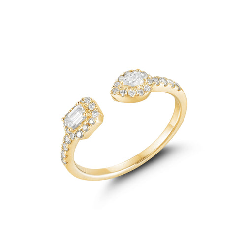 By Barnett Fancy Tailed Diamond Ring