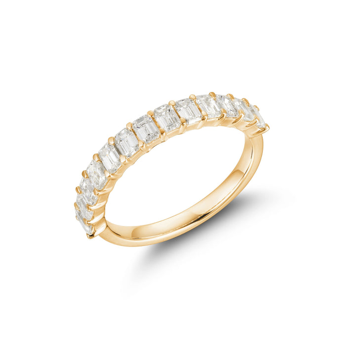 By Barnett 10 Pointer Emerald Cut Diamond Semi-Eternity Band