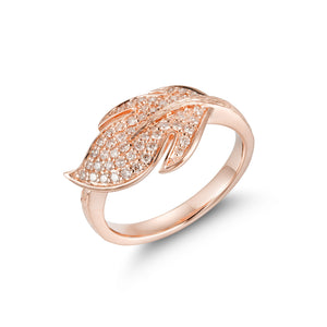 By Barnett Feuille de Diamants Diamond Ring