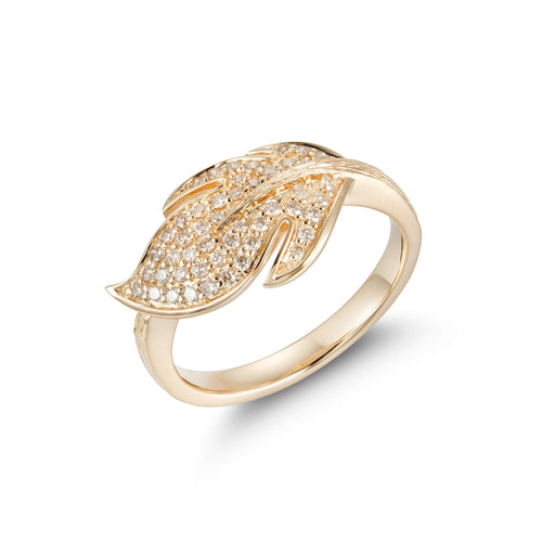 By Barnett Feuille de Diamants Diamond Ring