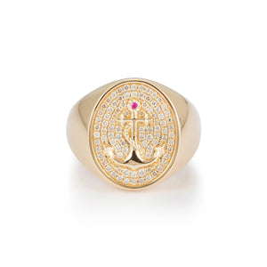 By Barnett Mariner's Diamond Signet Ring