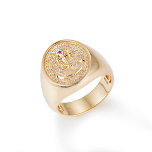 By Barnett Mariner's Diamond Signet Ring