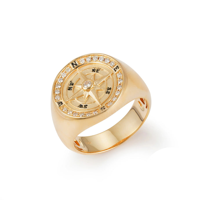 By Barnett Navigator Diamond Signet Ring