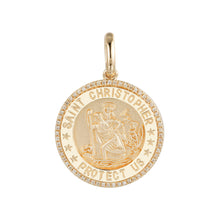 Load image into Gallery viewer, By Barnett Saint Christopher&#39;s Protection Diamond Pendant